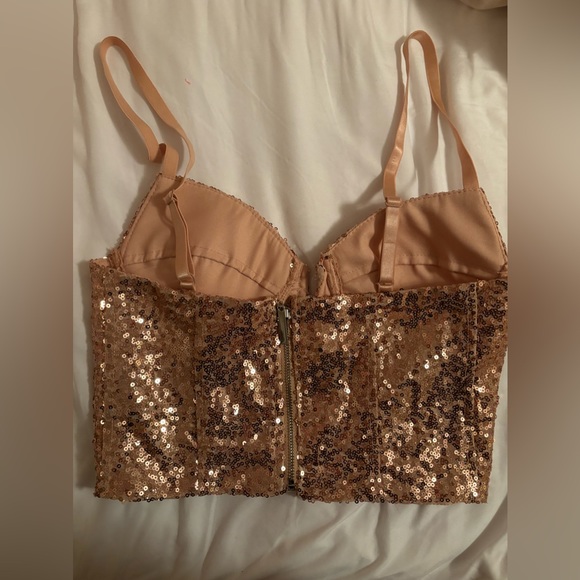 Love Language Sequin Bustier - Rose Gold - Picture 3 of 3